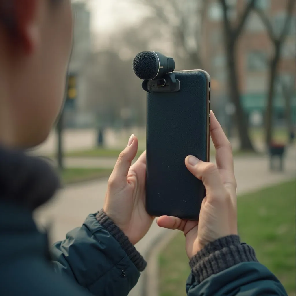 Nahrávání podcastu v terénu s mobilním telefonem